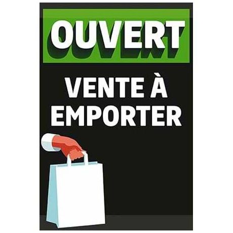 Affiche Vente à emporter