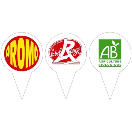 Pique information PVC Blanc