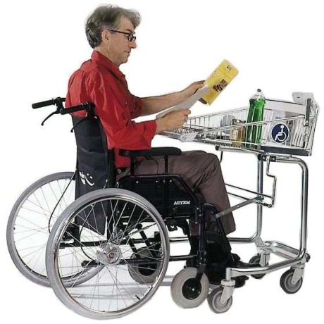 Chariot libre-service pour fauteuil roulant