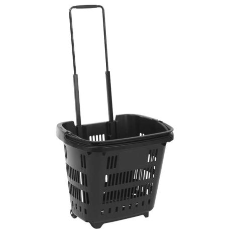Panier sur roulettes 34L - Noir
