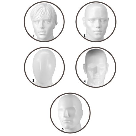 Têtes mannequin homme