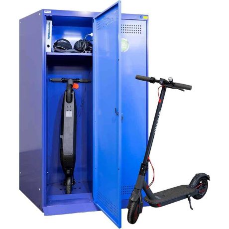 Armoire casiers alimentés pour trottinettes électriques E-Scoot