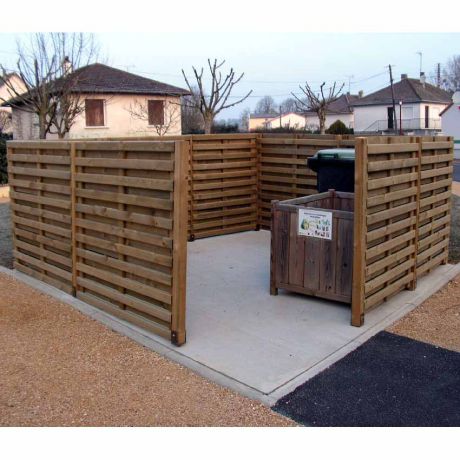 Enclos cache-conteneurs sur mesure (exemple de réalisation)