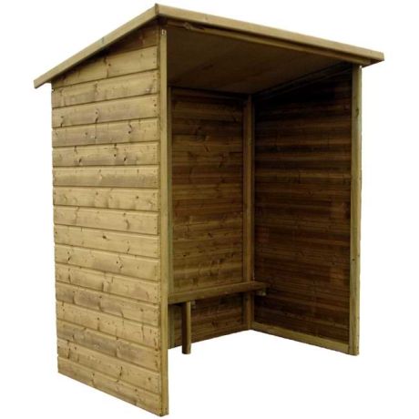 Abri voyageurs en bois - Modèle sans fenêtre
