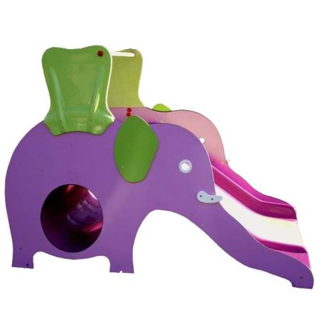 Toboggan éléphant - Rose - Jaune