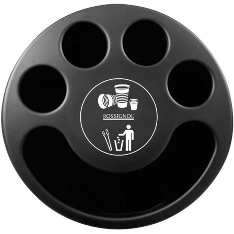 Vue de dessus - Version gobelets + poubelle