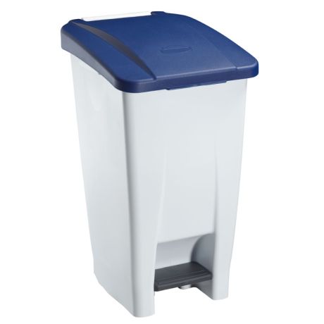 Poubelle à pédale 60L - Couvercle Bleu