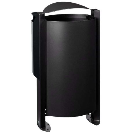 Poubelle Arkea 100L avec cendrier 3L - Gris manganese