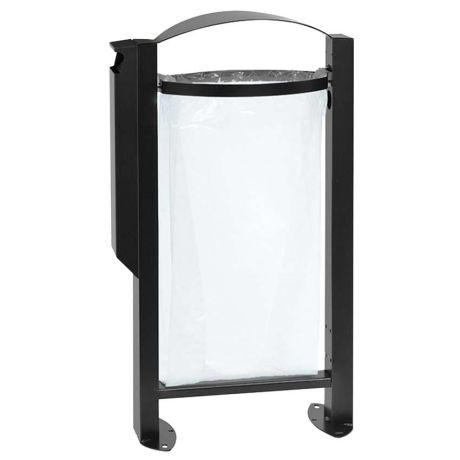 Poubelle extérieure Vigipirate avec cendrier - Gris manganese