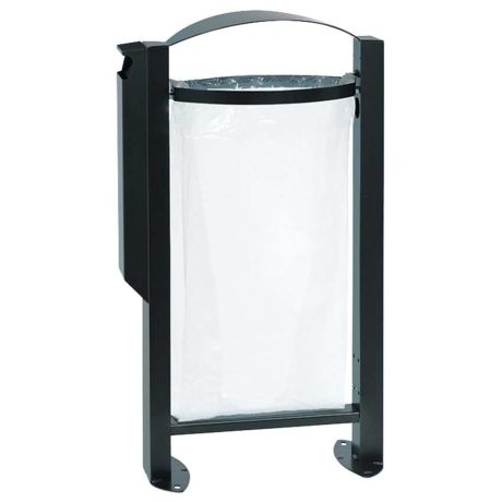 Poubelle extérieure Vigipirate avec cendrier - Gris anthracite