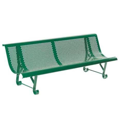 Banc tôle perforée Belleville Vert RAL 6005