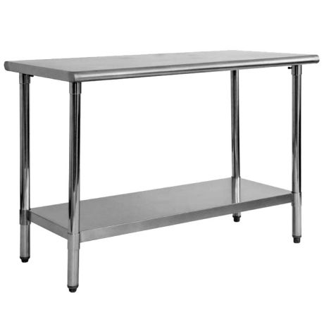 Table Inox pour cuisine professionnelle - Etagère de Table Inox