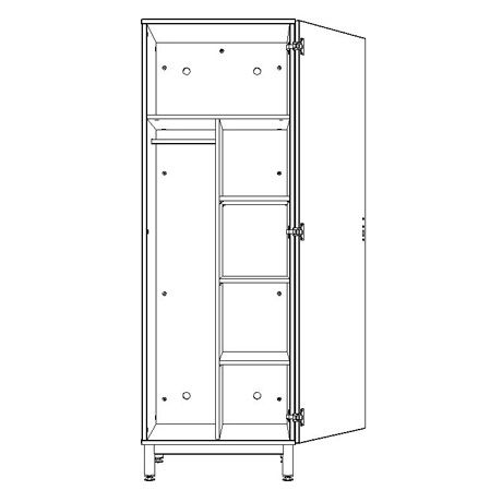Schéma Armoire à linge - Version 1 porte
