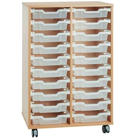 Meuble rangement sur roulettes avec bacs