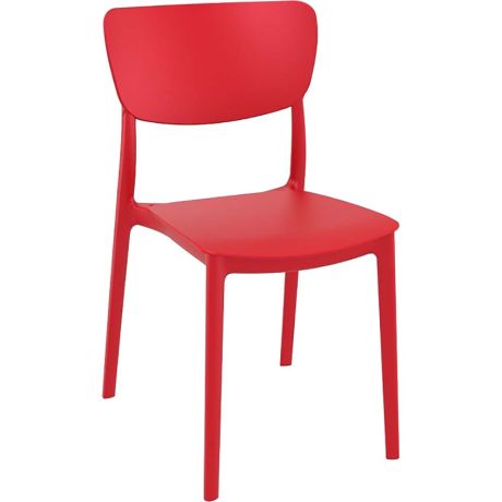 Chaise polypropylène empilable - Rouge