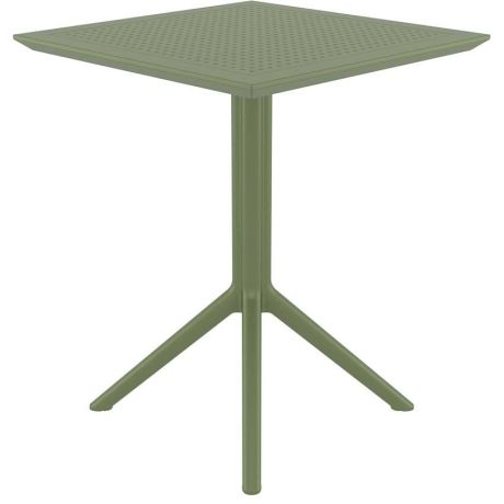 Table bistrot carrée - Vert olive
