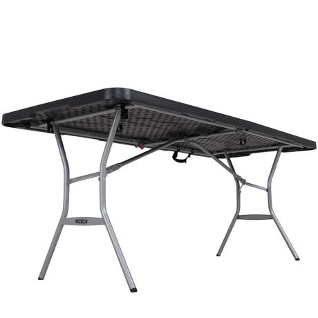 Table valise Lifetime dépliée - Noir