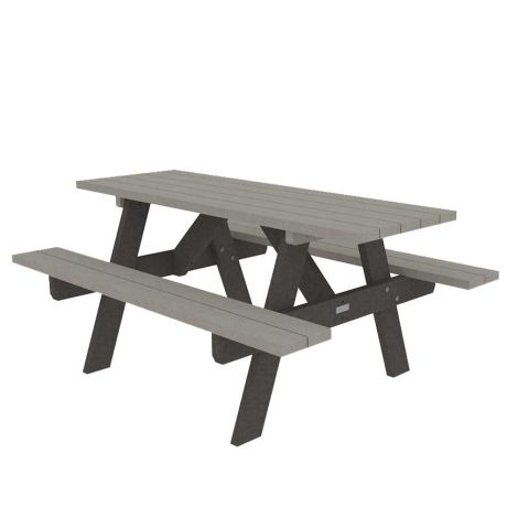 Table pique-nique matière recyclée - Version standard - Gris