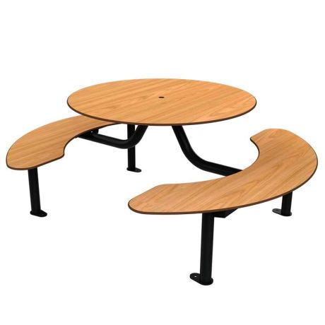 Table pique-nique ronde Mika - Teck