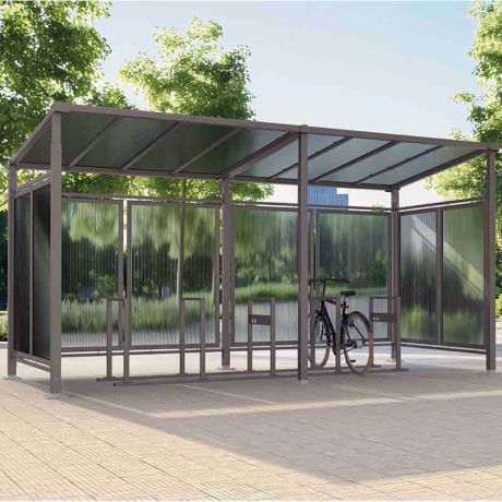 Abri vélos Milan avec bardages