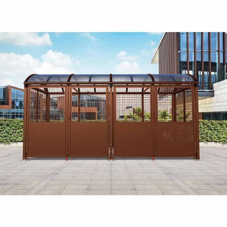 Abri vélo sécurisé (couleur aspect Corten)