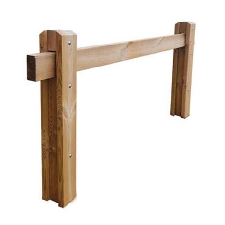 Barrière accès coulissante bois