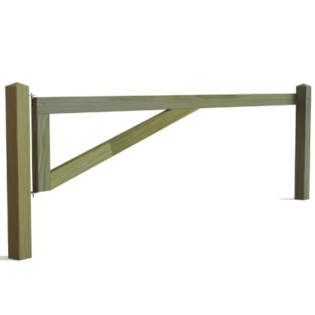 Barrière accès ouvrante bois (vue dos)