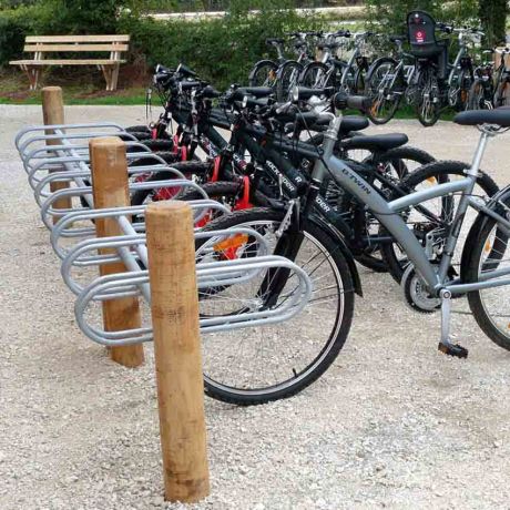 Supports vélos en bois et acier