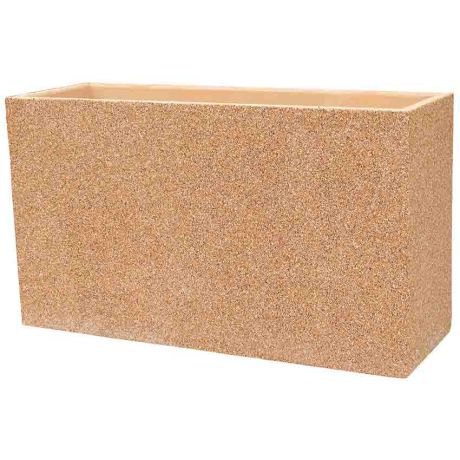 Jardinière béton rectangulaire gravillons lavés