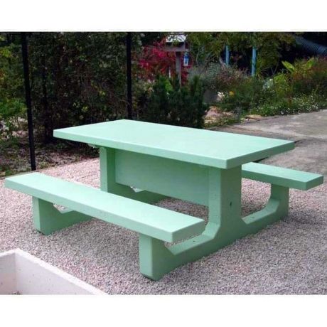 Table pique-nique béton couleur RAL 6019