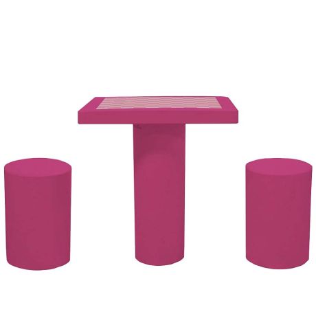 Table de jeu béton (Version béton peint)
