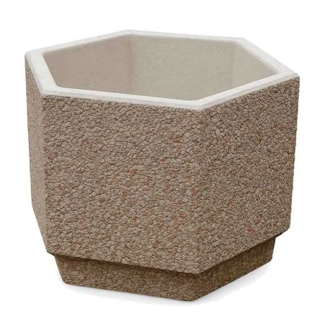 Jardinière béton hexagonale Jardinière béton hexagonale