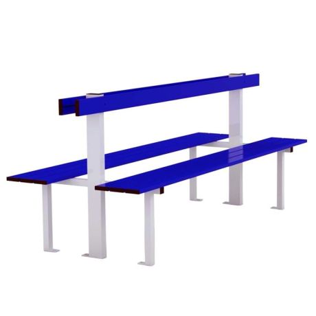 Banc de vestiaire central - Version avec dossier