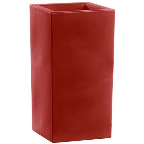Jardinière extérieure résine rotomoulée haute - Rouge