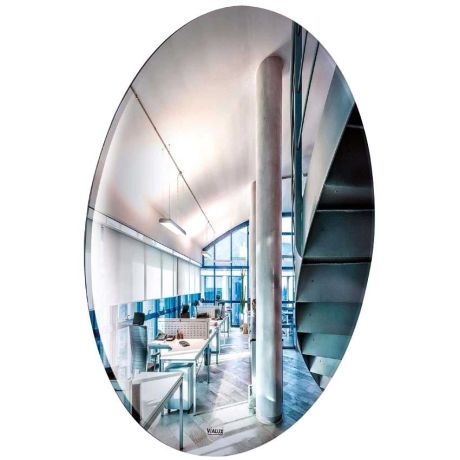 Miroir De Surveillance Convexe 60 Cm - Grand Angle - Acrylique - Pour Magasin, Entrepôt, Sécurité