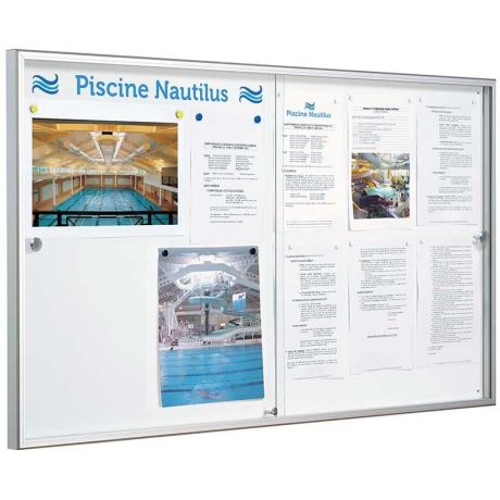 Vitrine intérieure alu coulissante