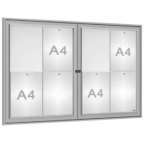Vitrine 2 portes battantes - 8 A4