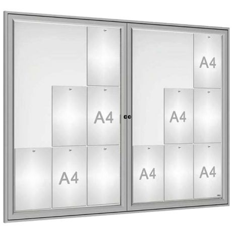 Vitrine 2 portes battantes - 18 A4