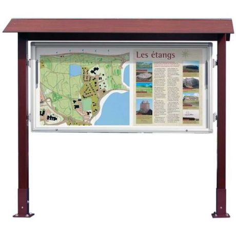 Vitrine extérieure sur pieds Alu et Bois