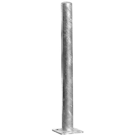 Poteau sur platine galvanisé - D. 90 mm