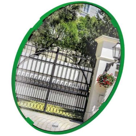 Miroir multi-usages forme ronde - Cadre vert