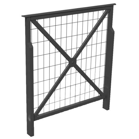 Barrière Croix de St André L. 84 cm - Grillagée