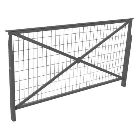 Barrière Croix de St André L. 164 cm - Grillagée