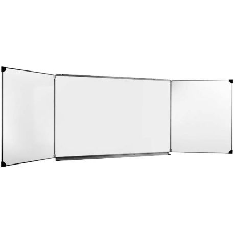 Tableau école triptyque uni blanc