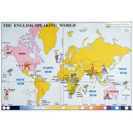 Carte The english-speaking world (Verso)