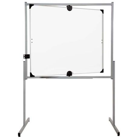 Tableau pivotant - Uni blanc - Piétement gris