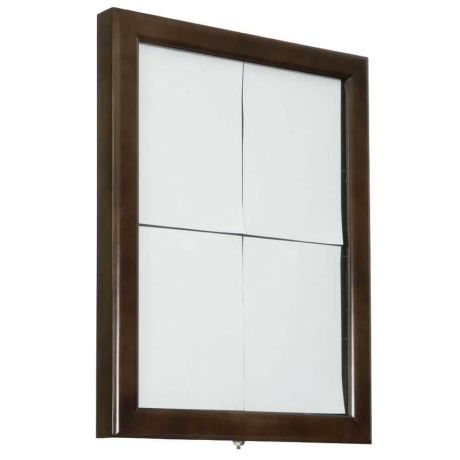 Vitrine porte-menu bois - Teinte marron foncé