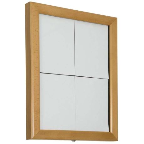 Vitrine porte-menu bois - Teinte teck