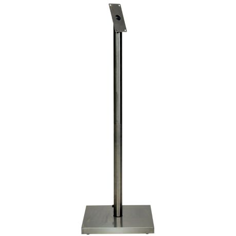 Pied inox pour vitrine porte-menu - H. 125 cm