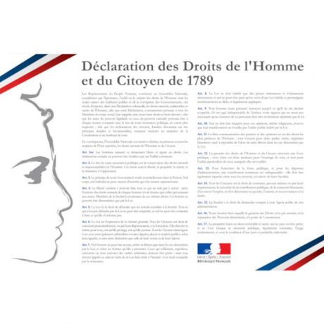 Plaque "Déclaration Universelle des Droits de l'Homme"